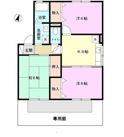 シャルマンコート(3K/2階)の間取り写真