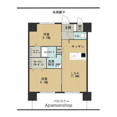ステーションMAY(2LDK/2階)の間取り写真