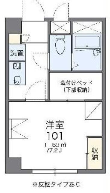レオパレス御代の台(1K/2階)の間取り写真