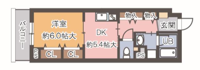 PINE VILLAGE(1DK/4階)の間取り写真