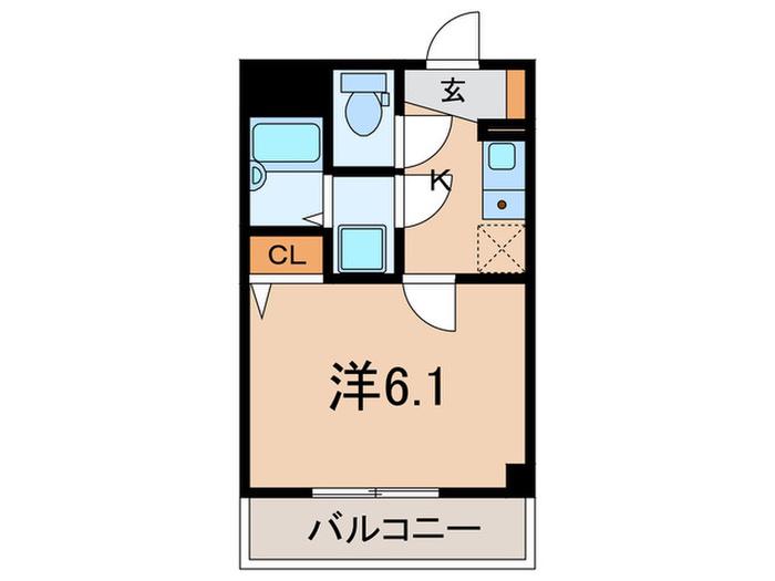 マモール横浜栄町通(1K/3階)の間取り写真