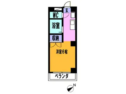 ライテイジ(1K/2階)の間取り写真