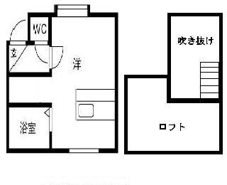 ラヴィー江別(1DK/3階)の間取り写真