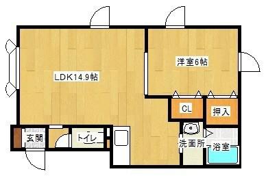 CASA SOLEILII(1LDK/1階)の間取り写真