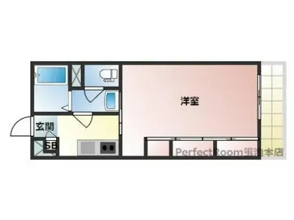 グランエクラ池田姫室(1K/1階)の間取り写真