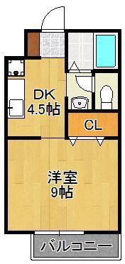 ビーライン中井A棟(1K/1階)の間取り写真