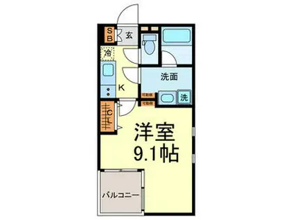 COZY東大曽根(1K/3階)の間取り写真