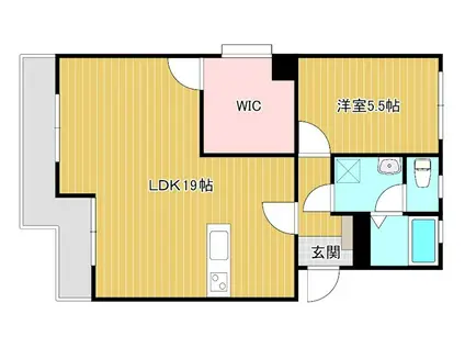 マンション木ノ神(1SLDK/2階)の間取り写真