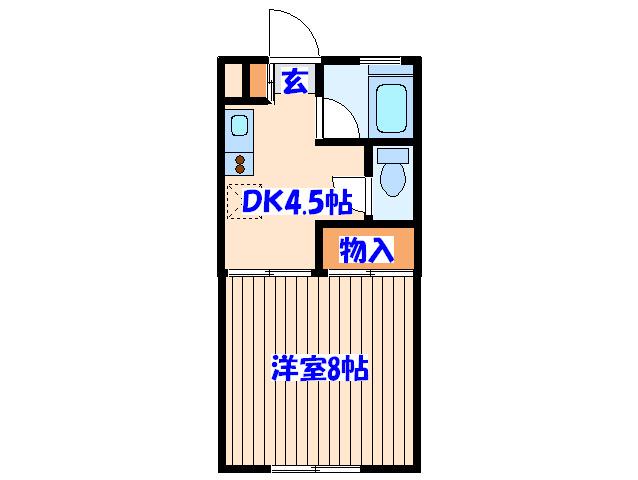 オレンジハイツ(1DK/3階)の間取り写真