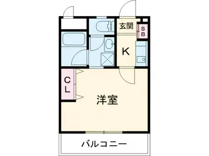 マイコート六甲II(1K/2階)の間取り写真