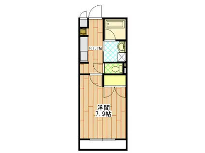 LA GRAND-GRUE(1K/4階)の間取り写真