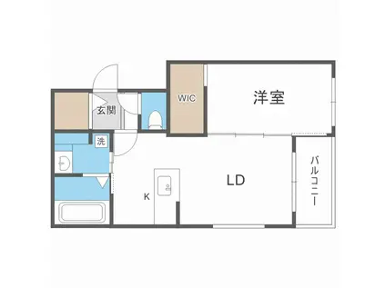 プルミエール南7条(1LDK/2階)の間取り写真