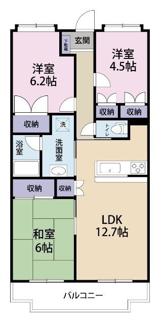 ラークビレッジ(3LDK/3階)の間取り写真