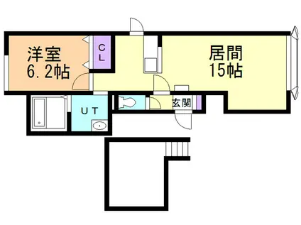 FORZAII(1LDK/2階)の間取り写真