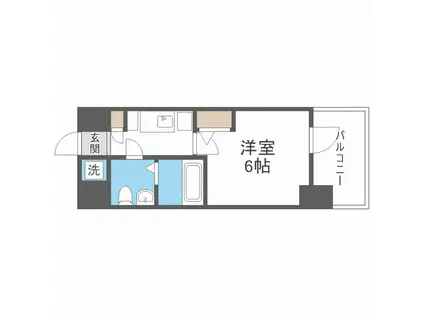 エスリードレジデンス梅田フロント(1K/7階)の間取り写真