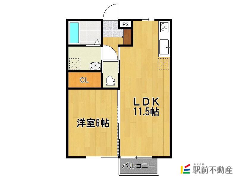 シャルマンコート(1LDK/1階)の間取り写真