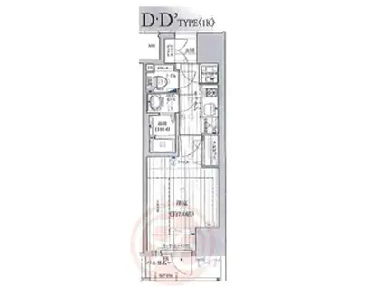 ファーストステージ梅田ウエスト(1K/3階)の間取り写真