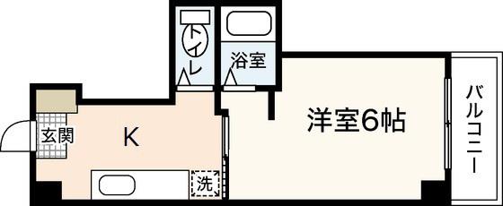 ハーシオンフルタI(1K/3階)の間取り写真