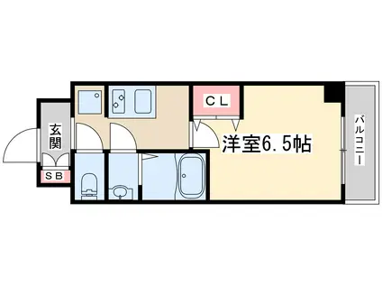 ARTIZA江坂(1K/10階)の間取り写真