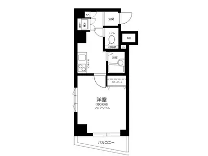 ドルチェ東京池上弐番館(1K/6階)の間取り写真