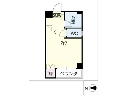 アークパーク八幡(ワンルーム/3階)の間取り写真