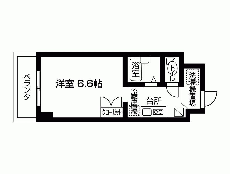 グリーンテラス国領(ワンルーム/1階)の間取り写真