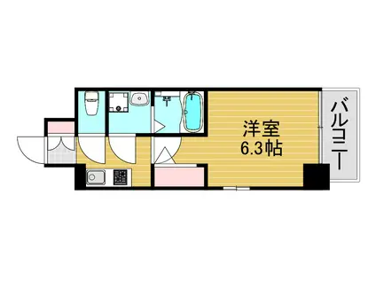 エスリード福島グレイス(1K/5階)の間取り写真