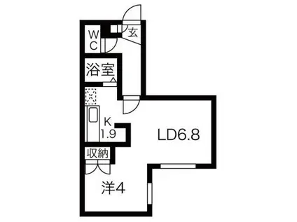 /サンタの館II(1LDK/2階)の間取り写真