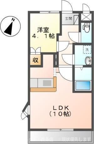 アヴェニール 壱番館(1LDK/2階)の間取り写真