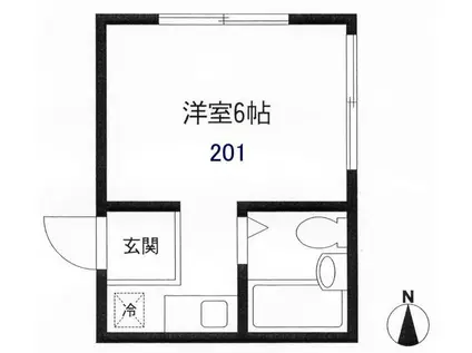 ハイツMH(ワンルーム/2階)の間取り写真