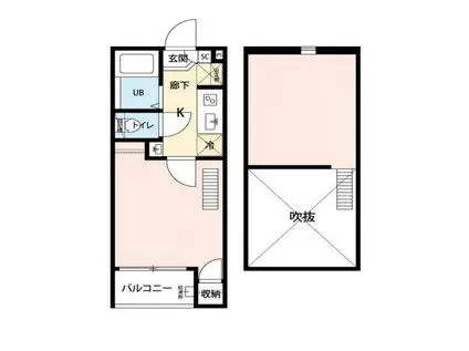 グランクオール潮見(1K/3階)の間取り写真