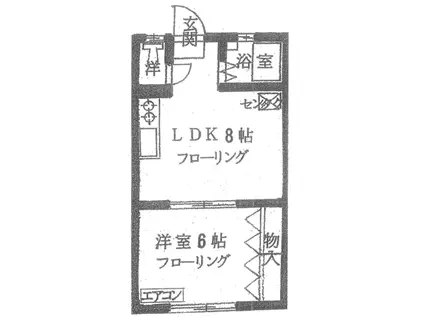 スズケイマンション(1LDK/3階)の間取り写真