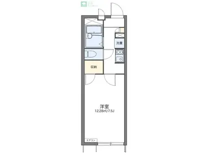 レオパレストサキ(1K/1階)の間取り写真