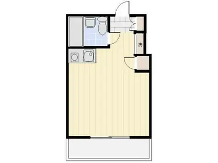 ウィンベルソロ西目白(ワンルーム/1階)の間取り写真