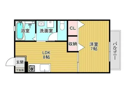サニーコート(1LDK/2階)の間取り写真
