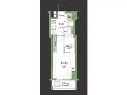 HF明大前レジデンス(1K/4階)の間取り写真