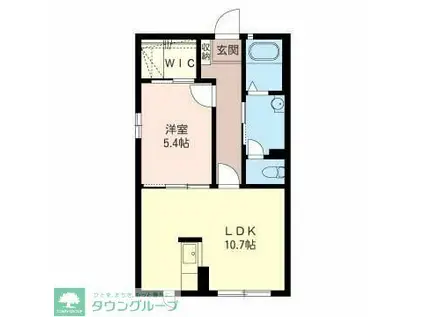 サンフィールド(1LDK/1階)の間取り写真