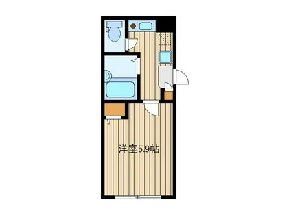 レイフラット東武練馬(1K/2階)の間取り写真