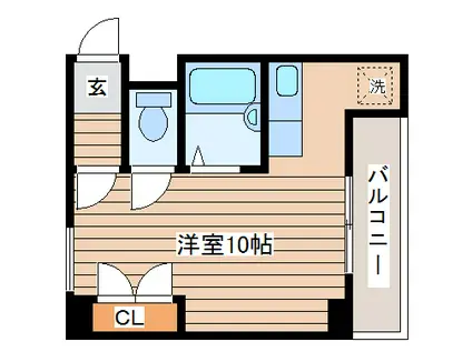 アイショウプラザ旭ヶ丘III(ワンルーム/2階)の間取り写真