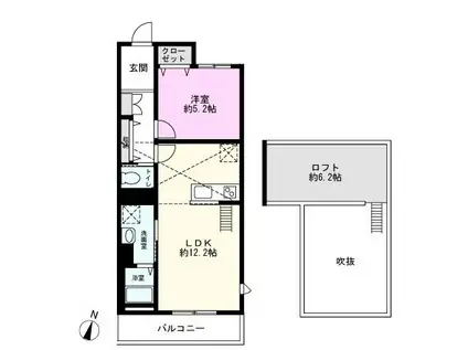 TS ANFANG(1LDK/2階)の間取り写真