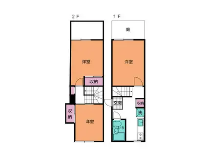 御殿場ミント 2 202(3K/2階)の間取り写真