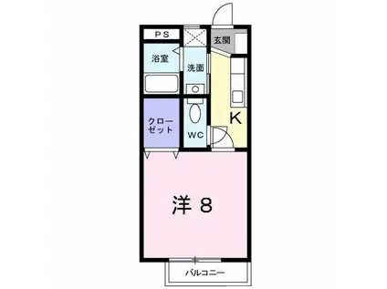 サンシャイン・アイ(1K/2階)の間取り写真