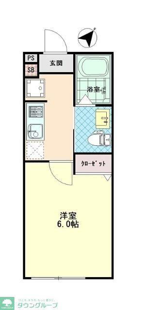 クエスト稲毛(1K/3階)の間取り写真
