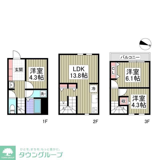 REGINA大宮(3SDK/1階)の間取り写真