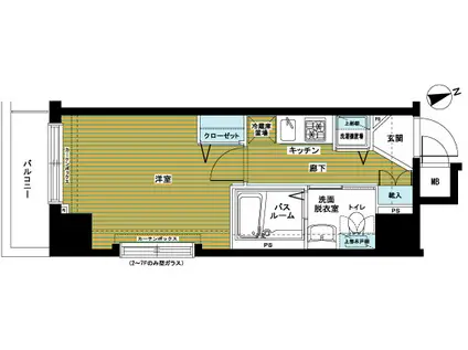 アヴァンティーク銀座東(1K/8階)の間取り写真