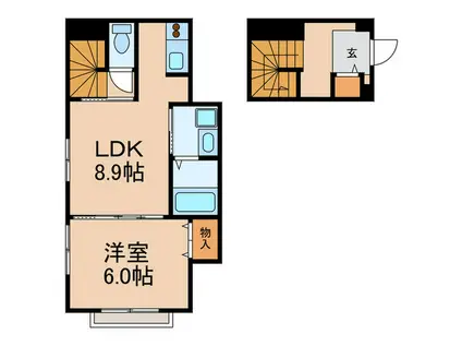 MAISON LAUREL(1LDK/2階)の間取り写真