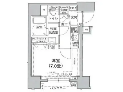 アイル文京白山(1K/2階)の間取り写真