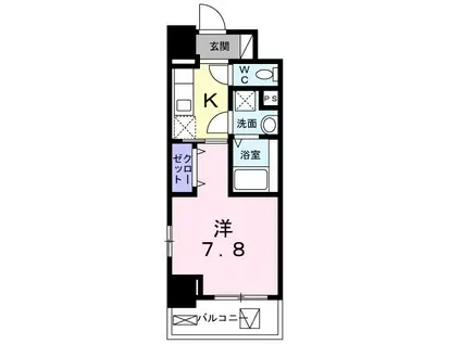 グランシャトル 高崎(1K/9階)の間取り写真