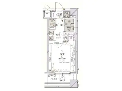 パレステュディオ御茶ノ水(1K/10階)の間取り写真