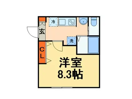 キャメル南流山5(1K/3階)の間取り写真